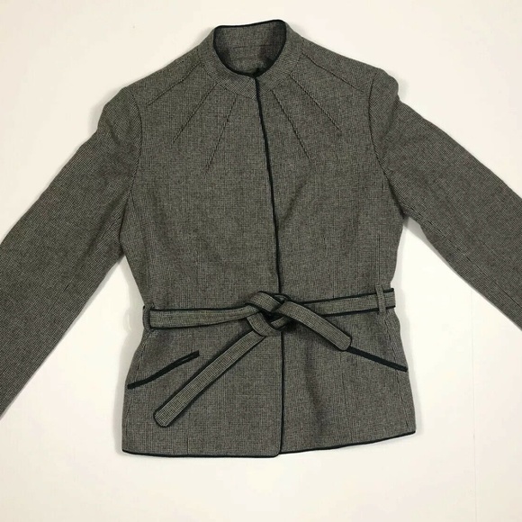 VTG Devon Hall by Robert Paul Tabah size 8 Jacket Blazer Wool Tweed Gray - Picture 2 of 11